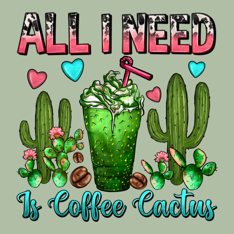All I Need Is Coffee Cactus Frappe Urban Heavy Tee by FaDigitalArtStudio | Teevron