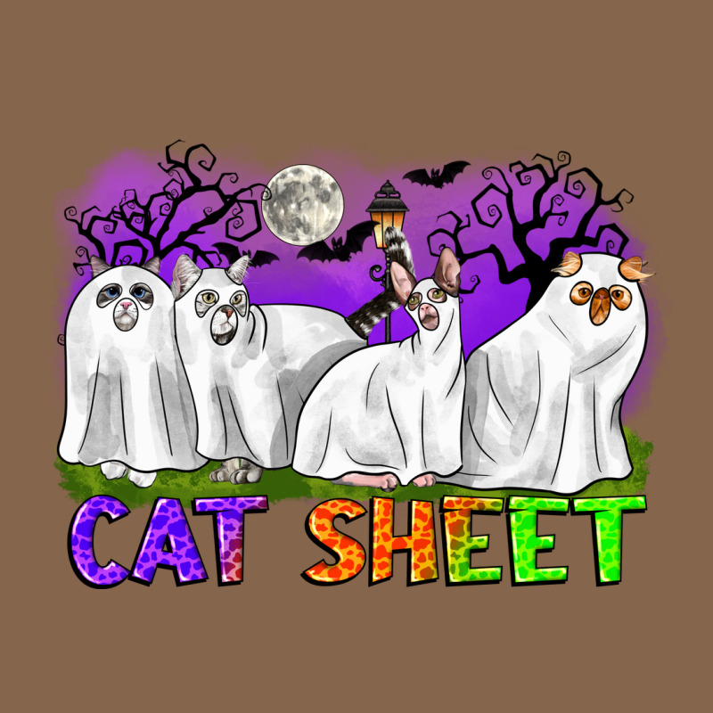 Cat Sheet Ghost Cats Halloween Premium Tee by CowGirlArtShop | Teevron