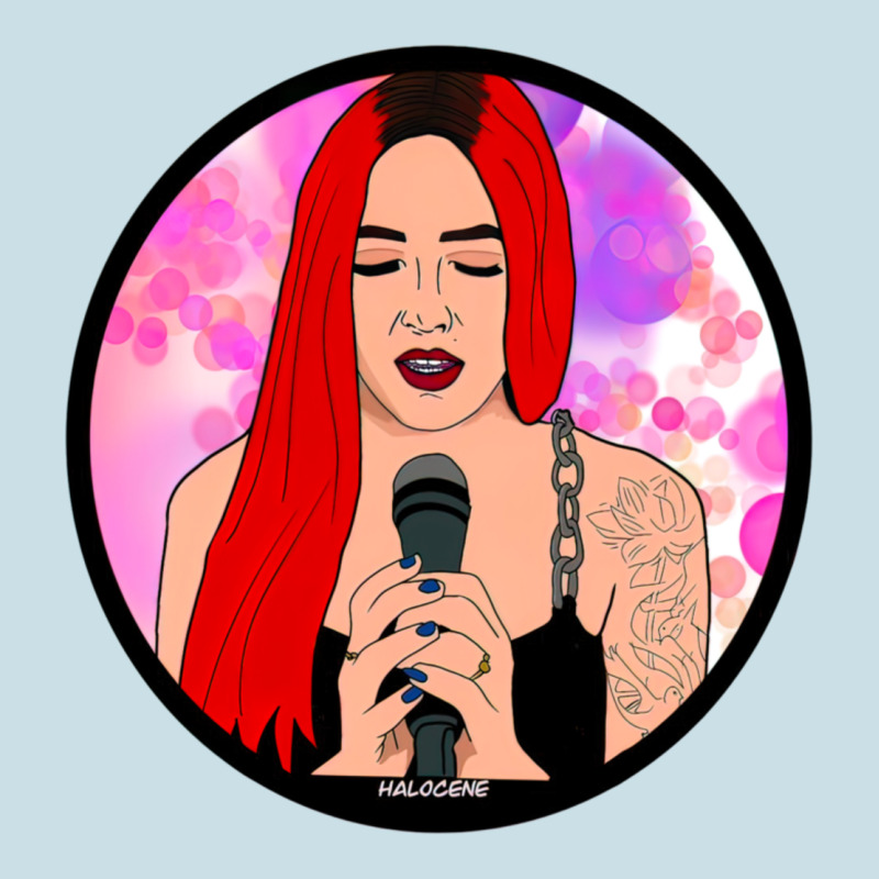 Red Hair Girl Singing Ladies Tee by ArtChic | Teevron