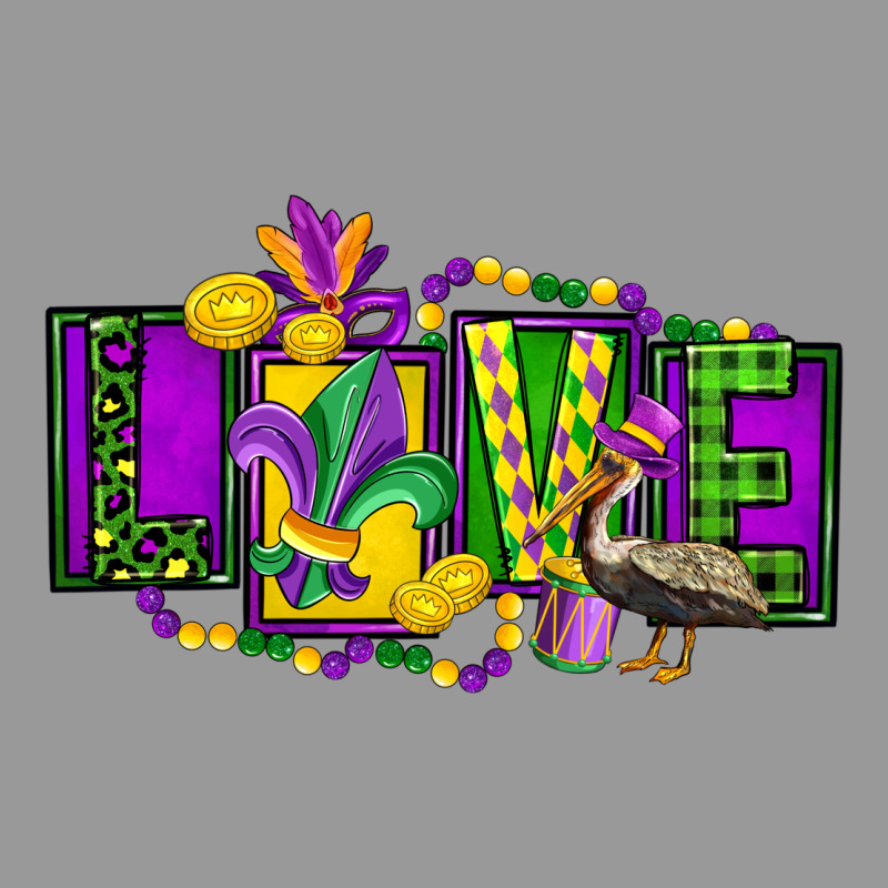 Mardi Gras Love Vintage Hoodie by FaDigitalArtStudio | Teevron