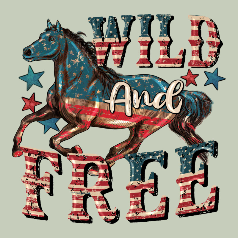 Wild And Free 4th Of July Ladies Tee by CowGirlArtShop | Teevron