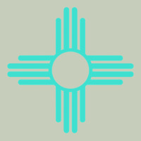 New Mexico Zia Sun In Turquoise Blue Ladies Tee | Teevron