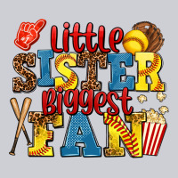 Little Sister Biggest Fan Softball Heavyweight Sweatshirt | Teevron