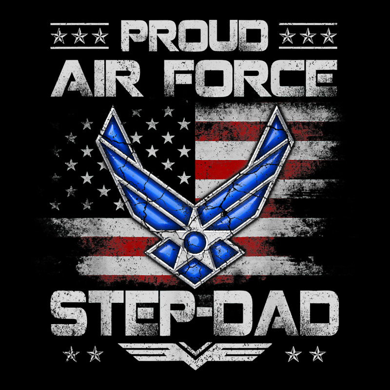 Proud Air Force Step Dad Veteran Vintage Flag Veterans Day T Shirt Ladies Tee by FloraArt | Teevron