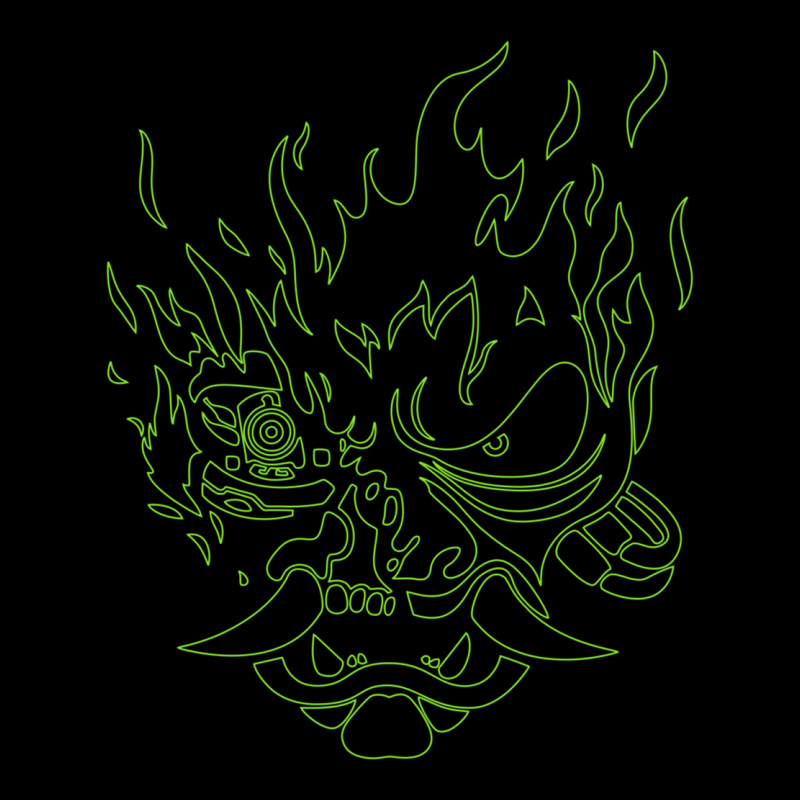 Cyberpunk Samurai Neon Green Ladies Tee by FloraArt | Teevron