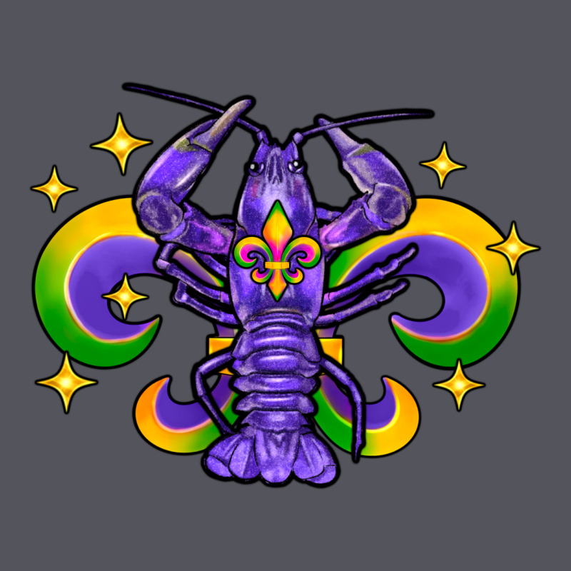 Mardi Gras Crawfish 2 Vintage Hoodie by FaDigitalArtStudio | Teevron