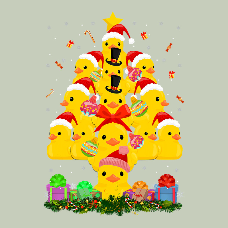 Duck Rubber Duck Christmas Tree Duckie And Quack Christmas 123 Ladies Tee by ArtMosaic | Teevron