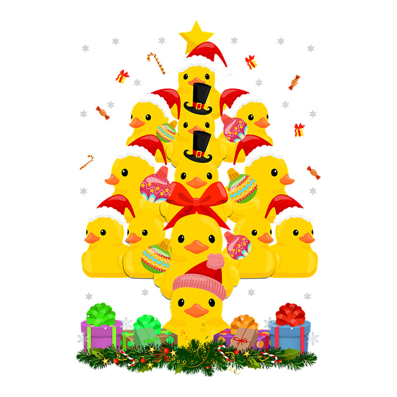 Duck Rubber Duck Christmas Tree Duckie And Quack Christmas 123 Ladies Tee by ArtMosaic | Teevron