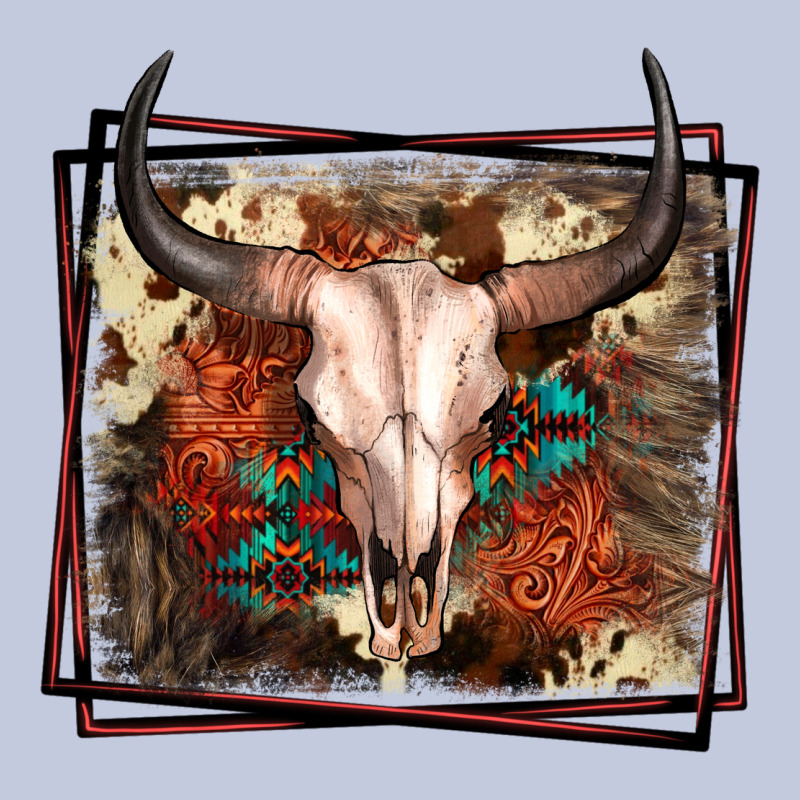 Western Bull Skull Long Sleeve Tee by FaDigitalArtStudio | Teevron