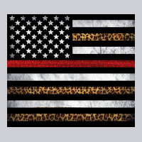 Thin Red Line American Flag Leopard Classic Tee | Teevron