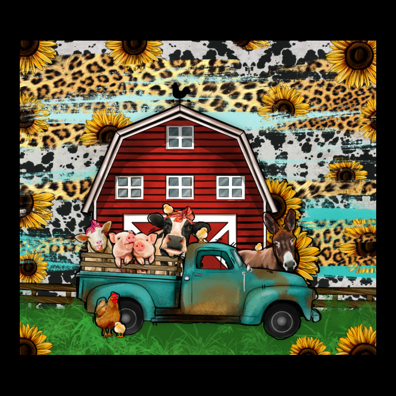 Farm Animals Red Barn Tumbler 20oz Heavy Core Tee by Jasminsmagicworld | Teevron