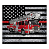 thin red line American flag fire truck | Teevron