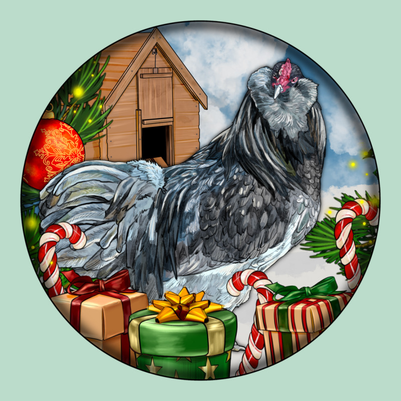 Ameraucana Rooster Christmas Premium Hoodie by LillyAllenDesigns | Teevron