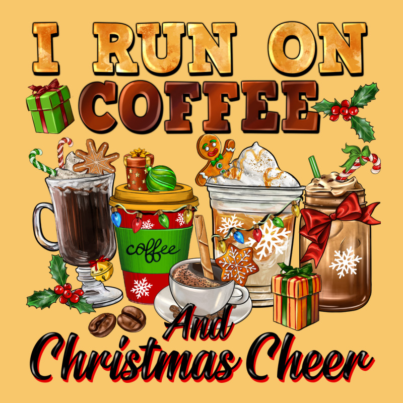 I Run On Coffee And Christmas Cheer Vintage Hoodie by FaDigitalArtStudio | Teevron