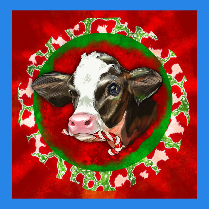 Christmas Holstein Calf Face Premium Hoodie by LillyAllenDesigns | Teevron