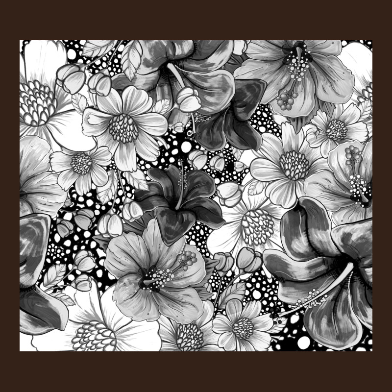 Black And White Floral Heavy Core Tee by TumblerDesignByShophia | Teevron
