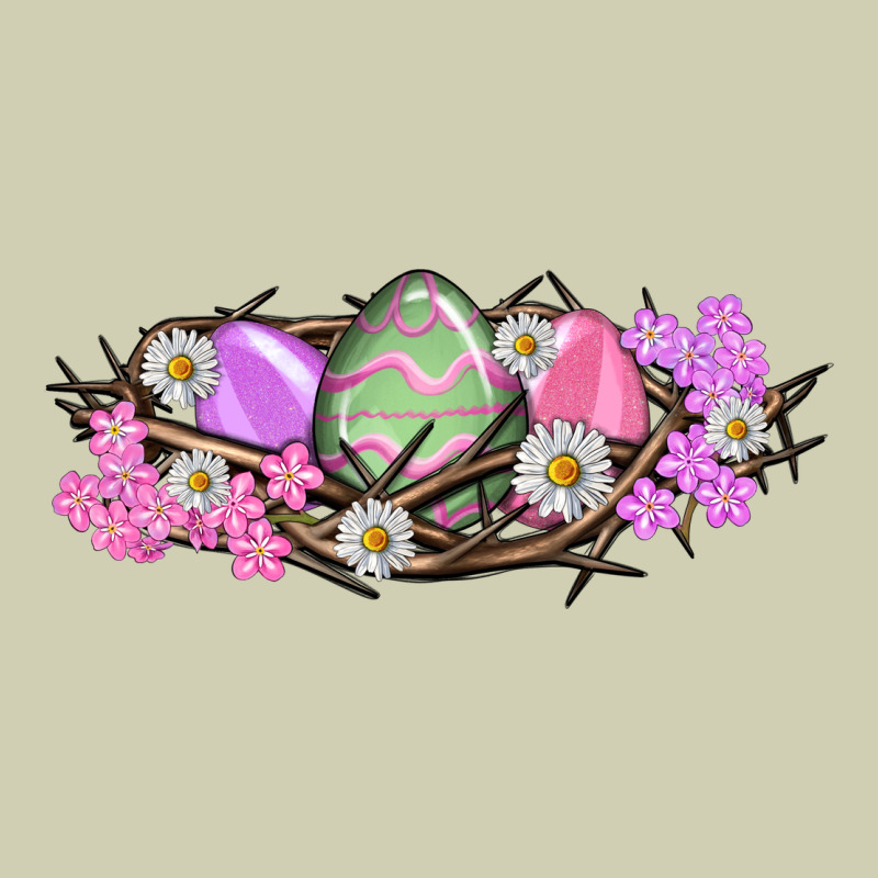 Easter Eggs And Crown Of Thorns Easter Day Heavy Core Tee by HowdyJamesFarm | Teevron