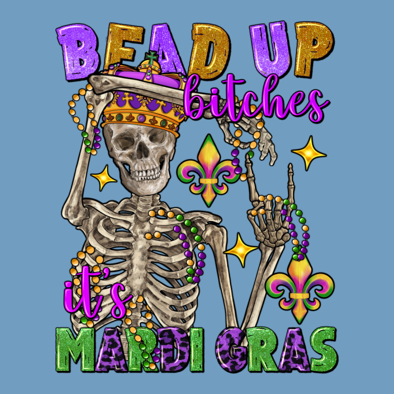 Bead Up Bitches It's Mardi Gras Skeleton Urban Heavy Tee by FaDigitalArtStudio | Teevron
