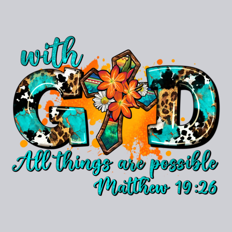 With God All Things Are Possible. Cross Heavyweight Sweatshirt by AdoDesignShop | Teevron