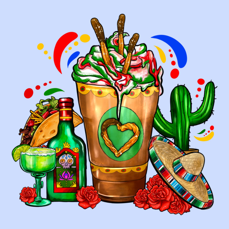 Mexican Cold Drink With Cactus Sombrero And Tequil Urban Heavy Tee by FaDigitalArtStudio | Teevron