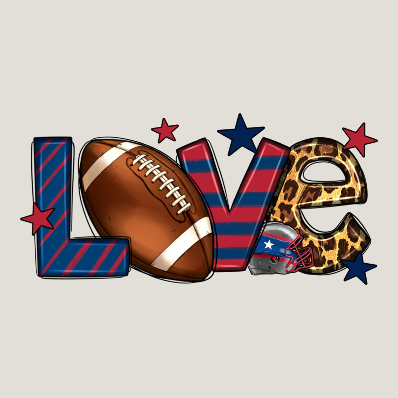 Love Football Team Color Red Blue 4th Of July Heavy Core Tee by HowdyJamesFarm | Teevron