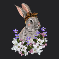 Easter Day Flowers Bunny Vintage Tee | Teevron