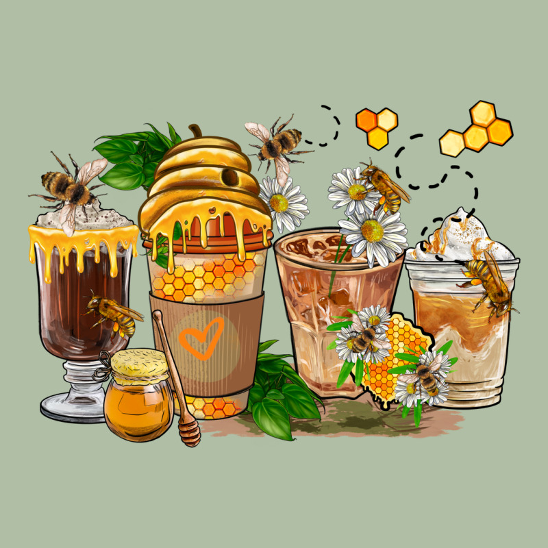 Honey Bee Coffee Cups Urban Heavy Tee by FaDigitalArtStudio | Teevron
