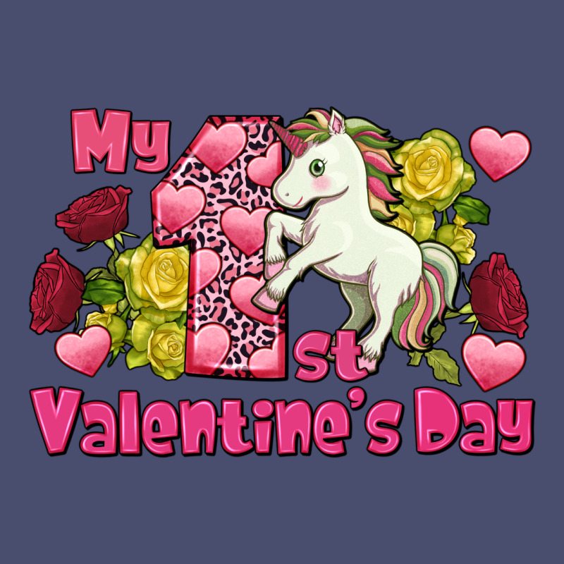 My First Valentine's Day Unicorn Vintage Tee by FaDigitalArtStudio | Teevron