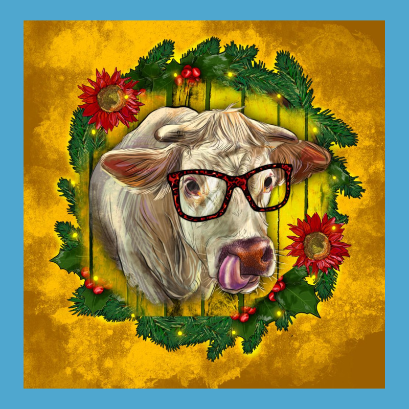 Christmas Charolais Cow Face Premium Hoodie by LillyAllenDesigns | Teevron