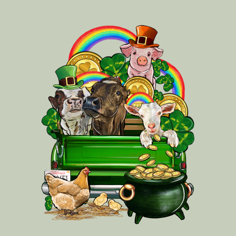 St. Patrick's Day Animal Truck Ladies Tee by CowGirlArtShop | Teevron