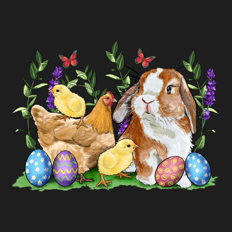 Easter Bunny And Chicks With Floral Classic Tee by RanaPortraitStore | Teevron