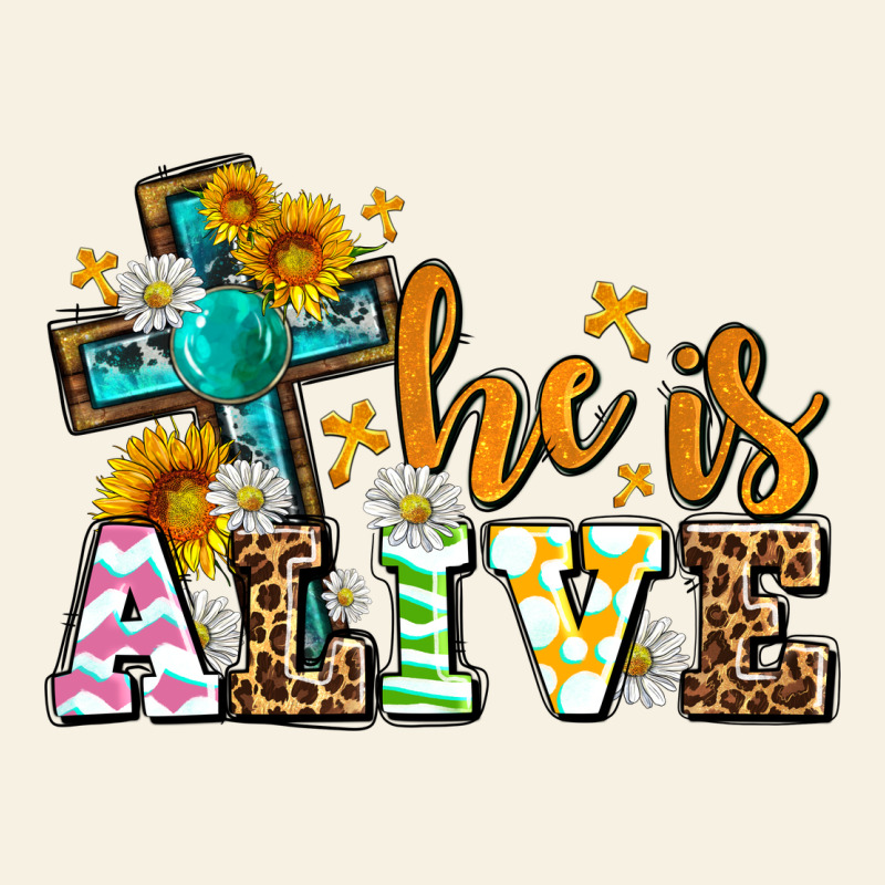 Easter Day He Is Alive With Cross Vintage Tee by OliviaCreatesArt | Teevron
