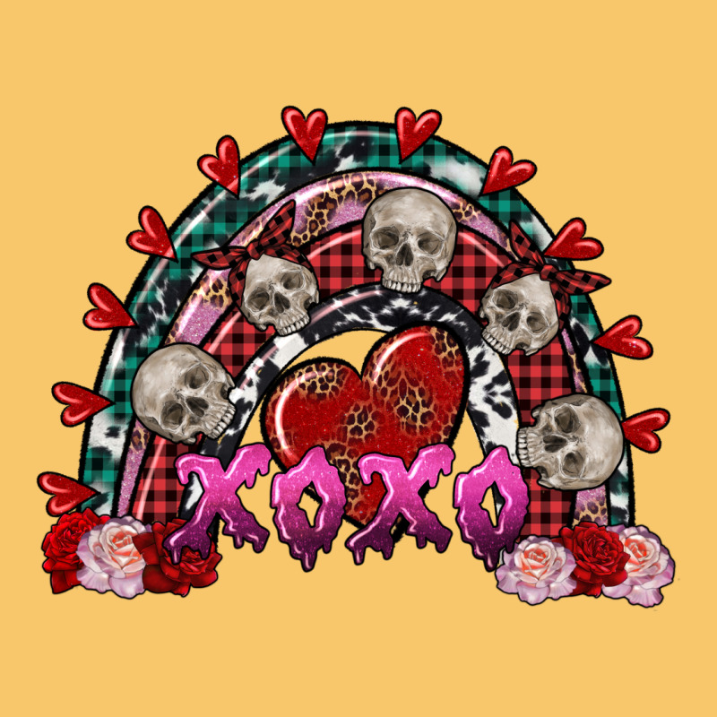 Skull Xoxo Rainbow Valentine's Day Vintage Hoodie by FaDigitalArtStudio | Teevron