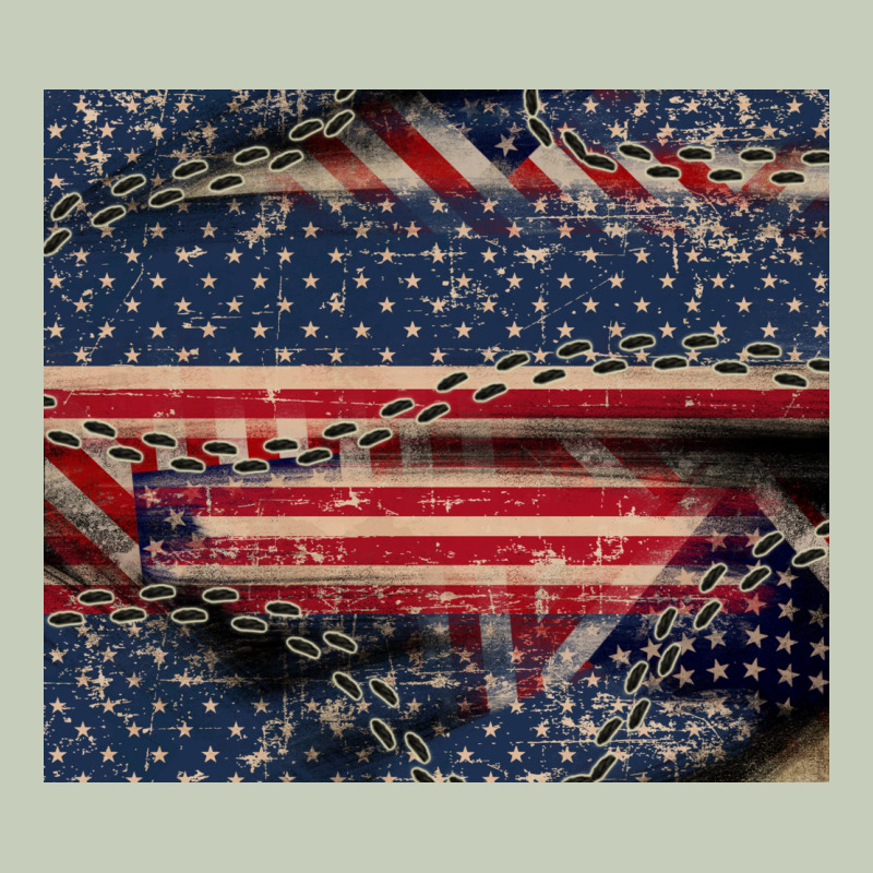 American Flag Stitches Ladies Tee by CowGirlArtShop | Teevron