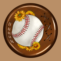 Baseball With Sunflower Round Earrings Vintage Hoodie | Teevron