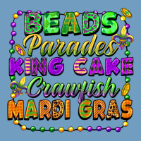 Beads Parades King Cake Crawfish Mardi Gras Urban Heavy Tee | Teevron