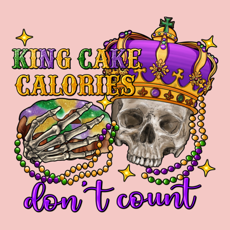 King Cake Calories Don't Count Skull Urban Heavy Tee by FaDigitalArtStudio | Teevron