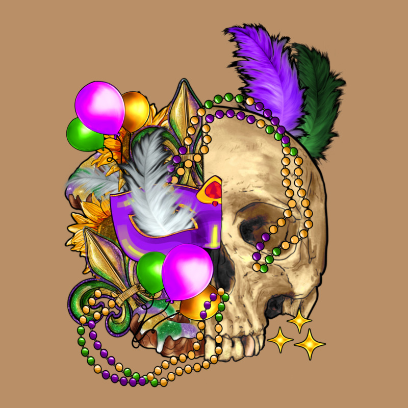 Mardi Gras Skull Vintage Hoodie by FaDigitalArtStudio | Teevron