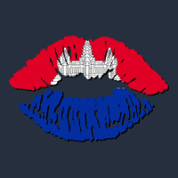 Cambodian Flag Lips Zipper Hoodie | Teevron