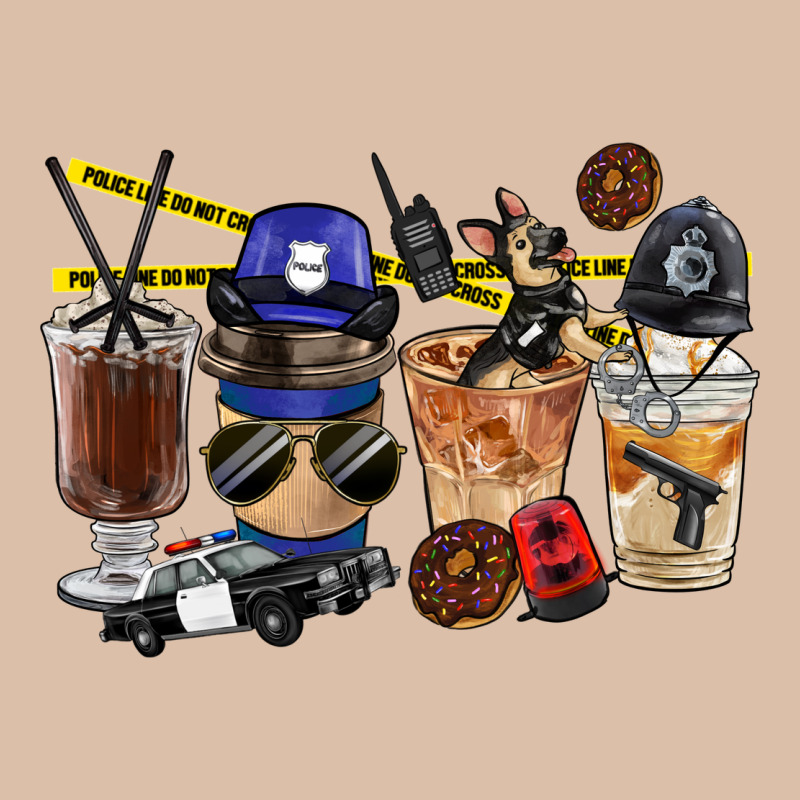 Police Coffee Cups Urban Heavy Tee by FaDigitalArtStudio | Teevron