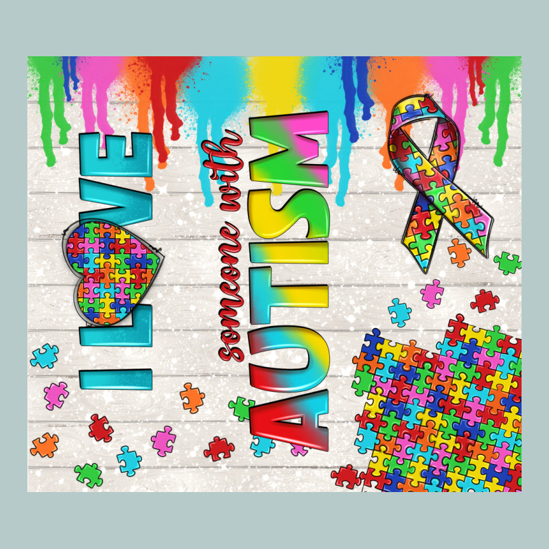 I Love Someone With Autism Heavy Core Tee by TumblerDesignByShophia | Teevron