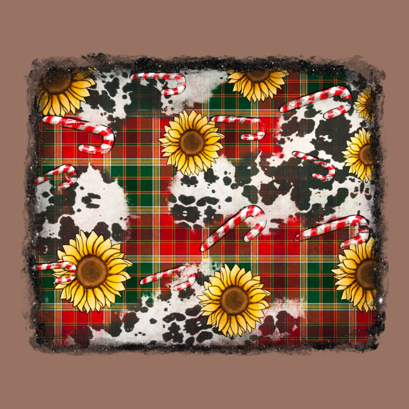 Cowhide Sunflowers Candy Canes Christmas Background Premium Hoodie by Jasminsmagicworld | Teevron