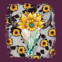 Cowhide Sunflower Gemstone Bull Skull Urban Hoodie | Teevron
