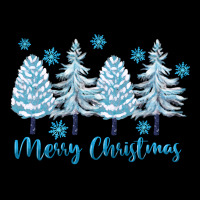 Merry Christmas Blue Trees Long Sleeve Tee | Teevron