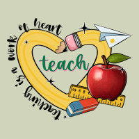 Teaching Is A Work Of Heart Heavyweight Hoodie | Teevron