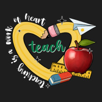 Teaching Is A Work Of Heart Heavyweight Hoodie | Teevron