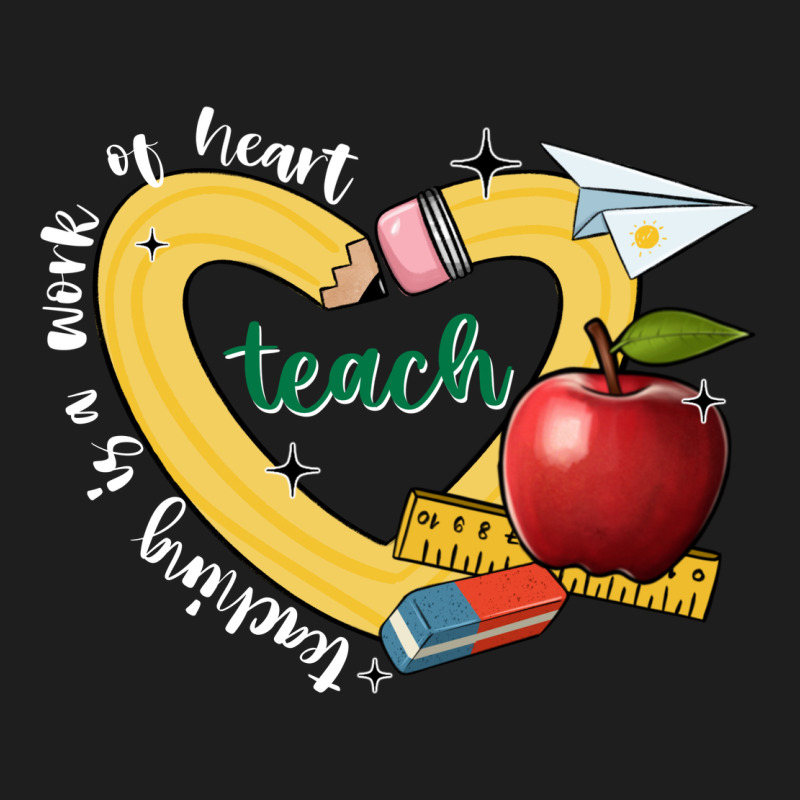 Teaching Is A Work Of Heart Heavyweight Hoodie by JahusDesignShop | Teevron