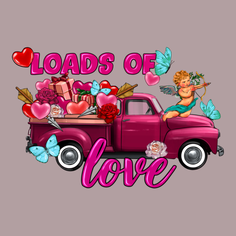 Loads Of Love Valentine's Day Truck Vintage Hoodie by FaDigitalArtStudio | Teevron