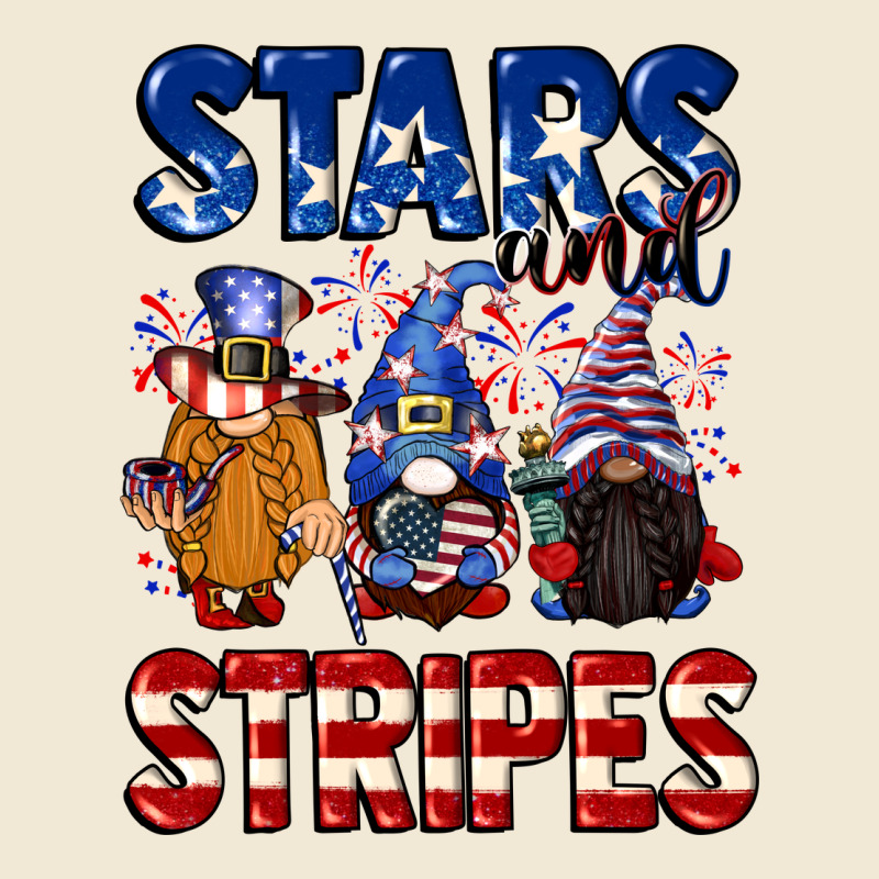 Stars And Stripes Gnomes 4th Of July Ladies Tee by CowGirlArtShop | Teevron