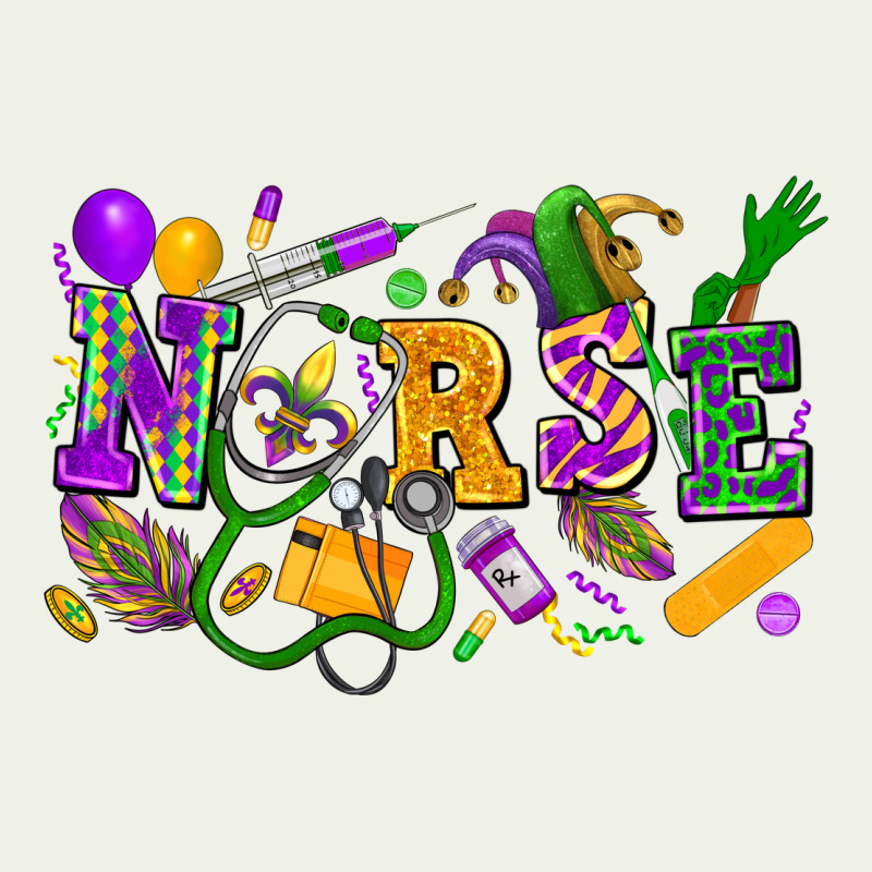 Nurse Mardi Gras Urban Heavy Tee by FaDigitalArtStudio | Teevron